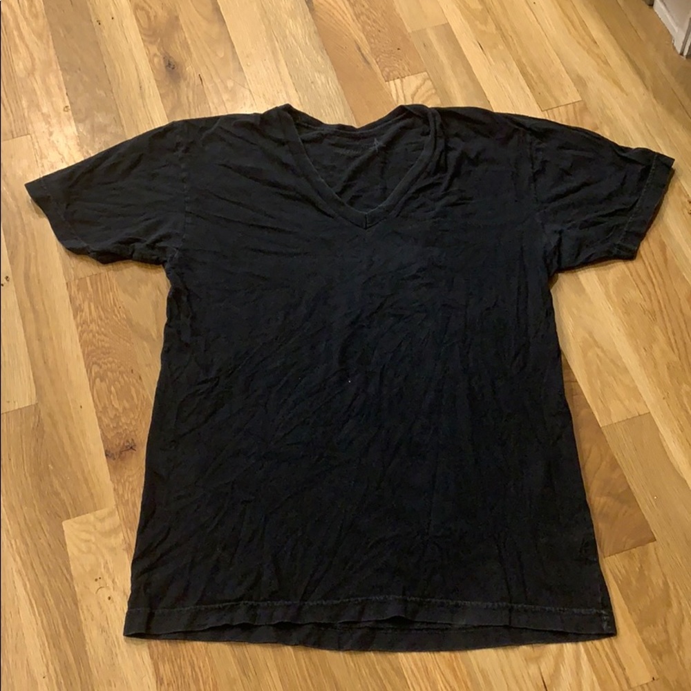 Vintage black cotton v neck